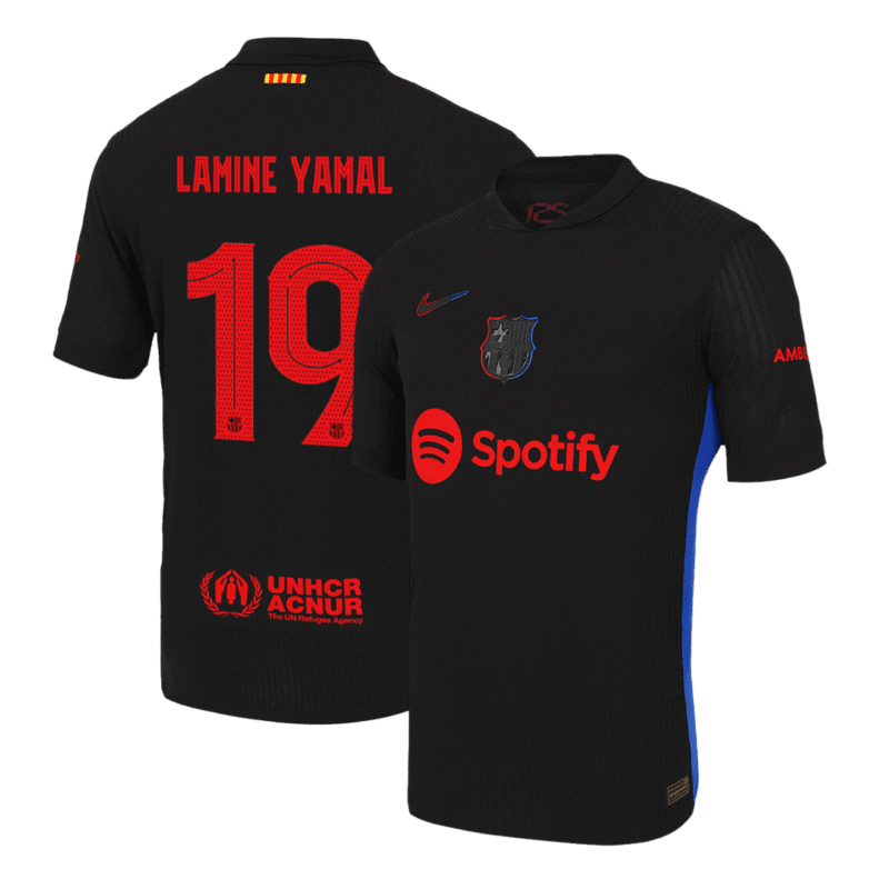 LAMINE YAMAL #19 Barcelona Away Authentic Soccer Jersey 2024/25- UCL