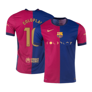 COLDPLAY #10 Barcelona Home Authentic Soccer Jersey 2024/25