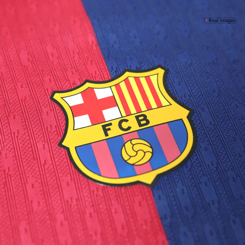 GAVI #6 Barcelona Home Authentic Soccer Jersey 2024/25 - Spotify Logo Without Text