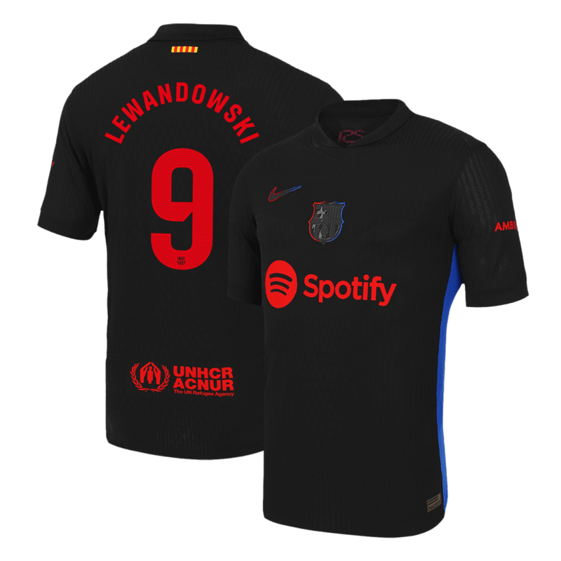 LEWANDOWSKI #9 Barcelona Away Authentic Soccer Jersey 2024/25