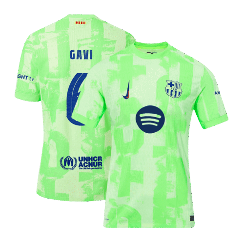 GAVI #6 Barcelona Third Away Authentic Soccer Jersey 2024/25- UCL（Spotify Logo Without Text）