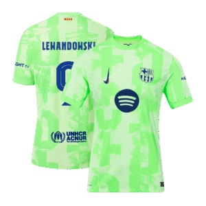 LEWANDOWSKI #9 Barcelona Third Away Authentic Soccer Jersey 2024/25- UCL（Spotify Logo Without Text）
