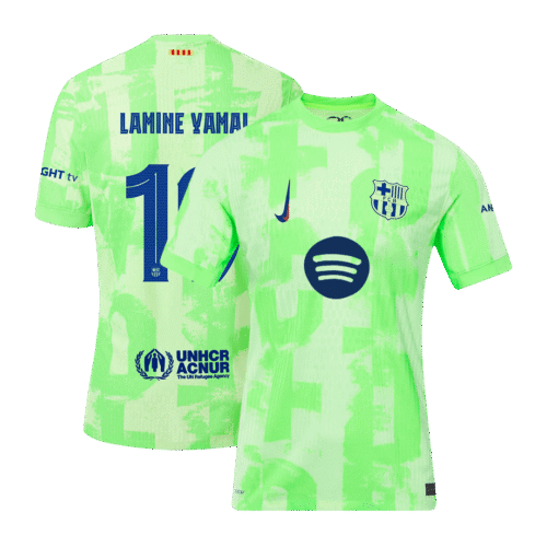 LAMINE YAMAL #19 Barcelona Third Away Authentic Soccer Jersey 2024/25- UCL（Spotify Logo Without Text）