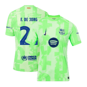 F.DE JONG #21 Barcelona Third Away Authentic Soccer Jersey 2024/25- UCL（Spotify Logo Without Text）