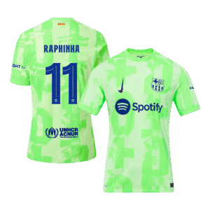 RAPHINHA #11 Barcelona Third Away Authentic Soccer Jersey 2024/25 - UCL