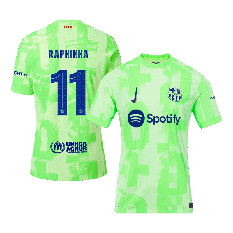 RAPHINHA #11 Barcelona Third Away Authentic Soccer Jersey 2024/25 - UCL