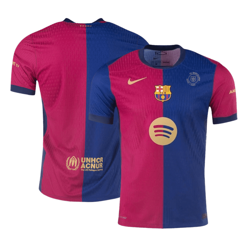 Barcelona Home Authentic Soccer Jersey 2024/25 - 125th Anniversary(Spotify Logo Without Text)