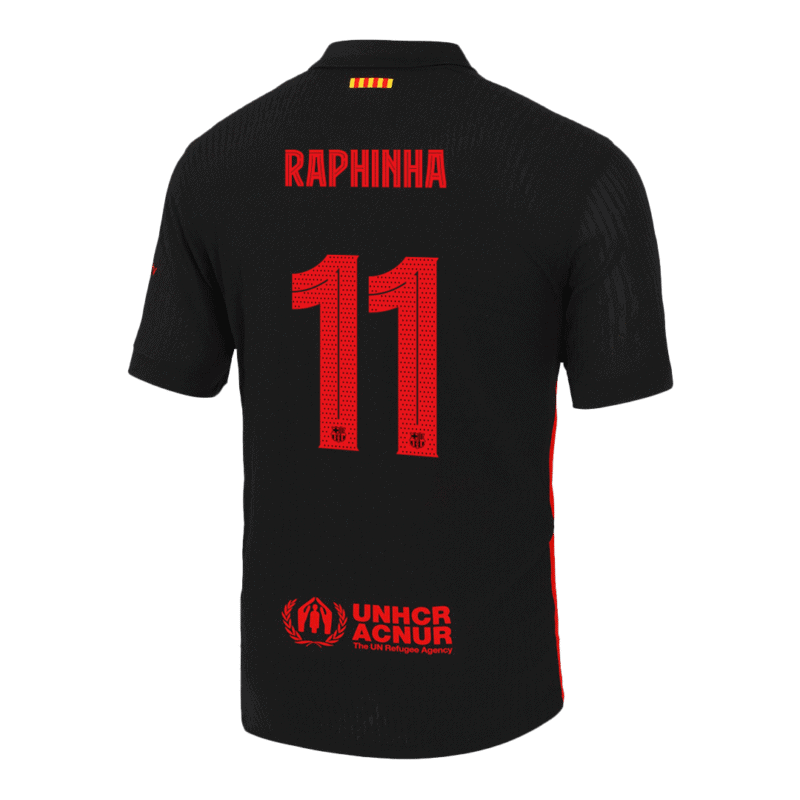 RAPHINHA #11 Barcelona Away Authentic Soccer Jersey 2024/25 - UCL