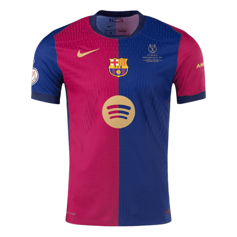 Barcelona Home Authentic Soccer Jersey 2024/25 - Copa del Rey Final