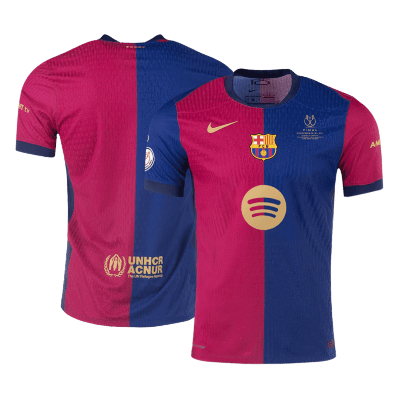 Barcelona Home Authentic Soccer Jersey 2024/25 - Copa del Rey Final