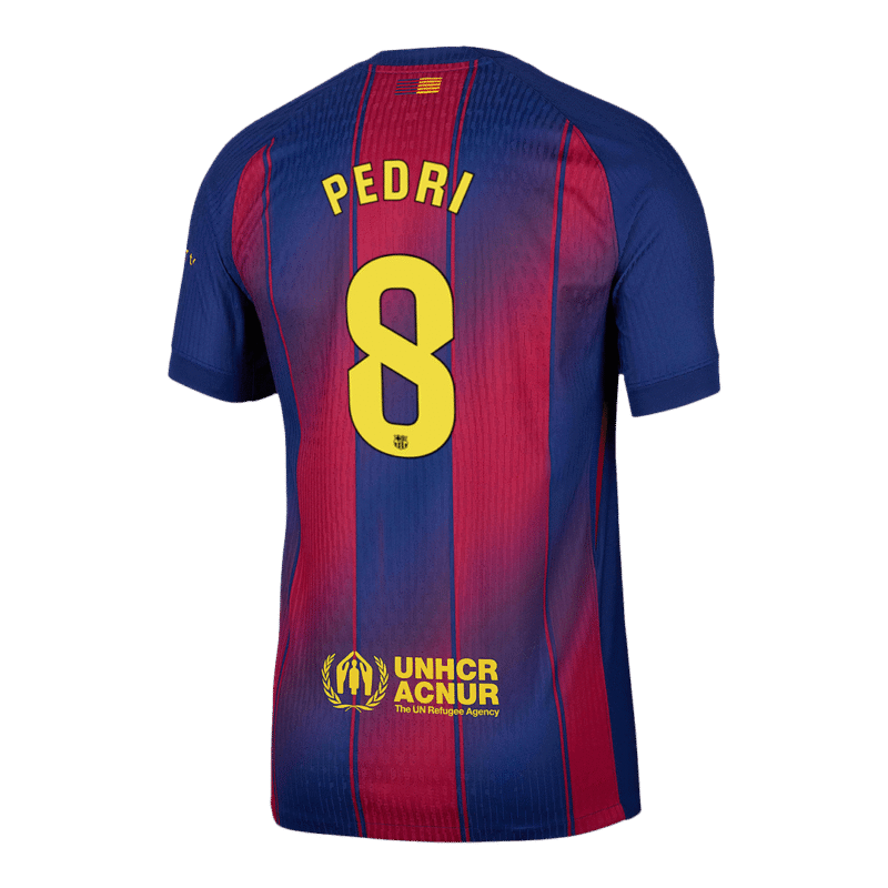 PEDRI #8 Barcelona Home Authentic Soccer Jersey 2025/26