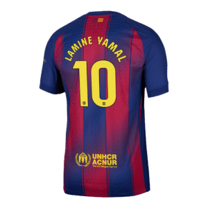 LAMINE YAMAL #10 Barcelona Home Authentic Soccer Jersey 2025/26