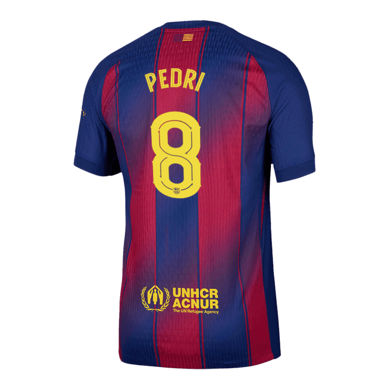 PEDRI #8 Barcelona Home Authentic Soccer Jersey 2025/26 - UCL