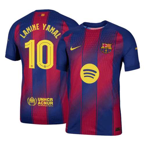LAMINE YAMAL #10 Barcelona Home Authentic Soccer Jersey 2025/26 - UCL