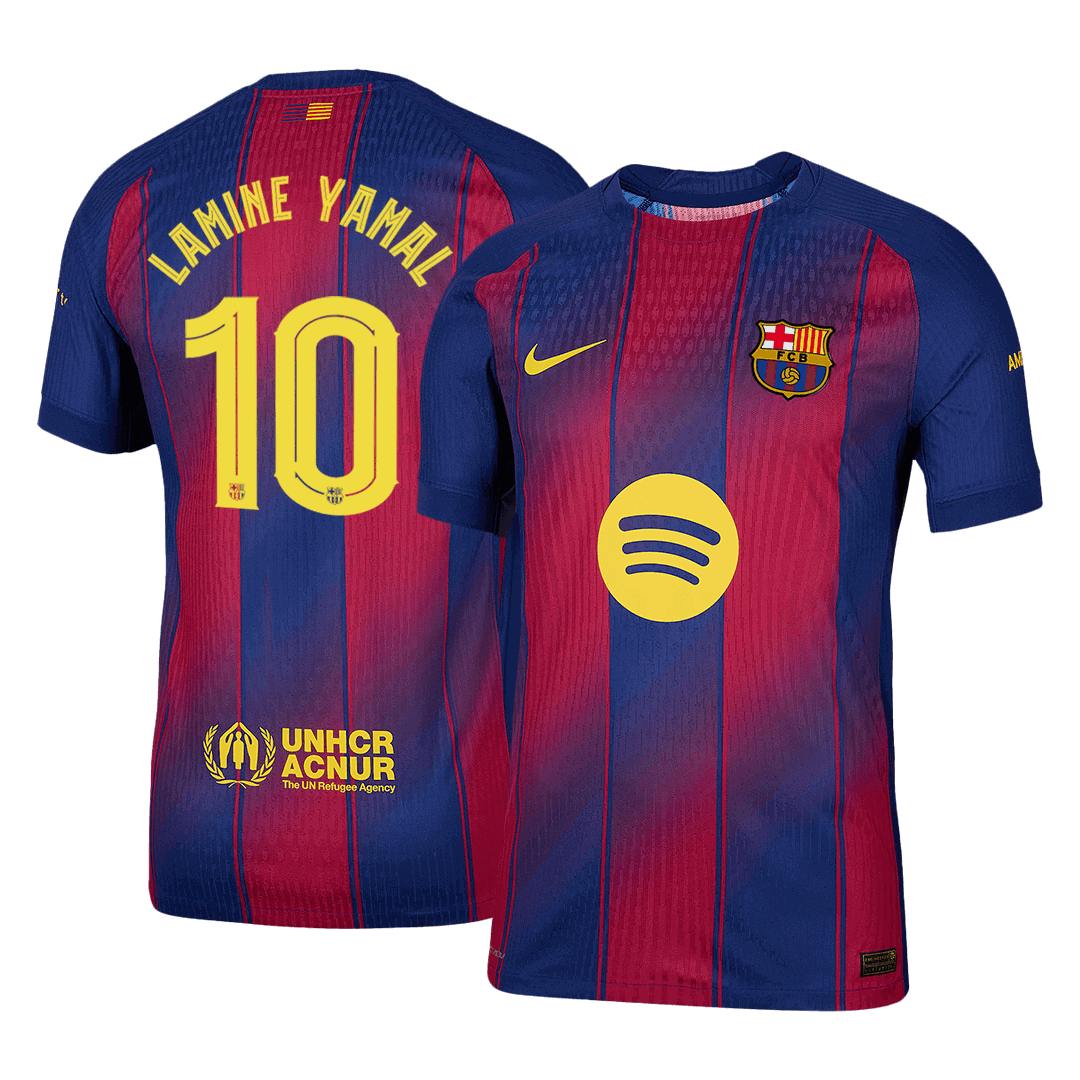 LAMINE YAMAL #10 Barcelona Home Authentic Soccer Jersey 2025/26