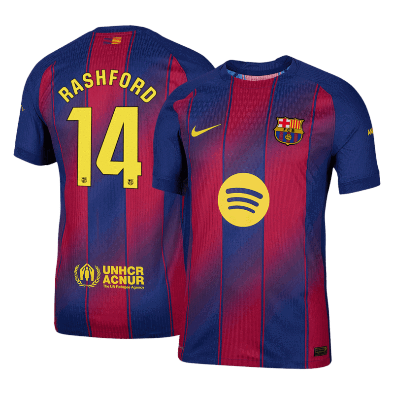 RASHFORD #14 Barcelona Home Authentic Soccer Jersey 2025/26