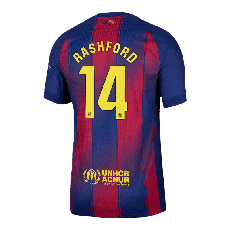 RASHFORD #14 Barcelona Home Authentic Soccer Jersey 2025/26