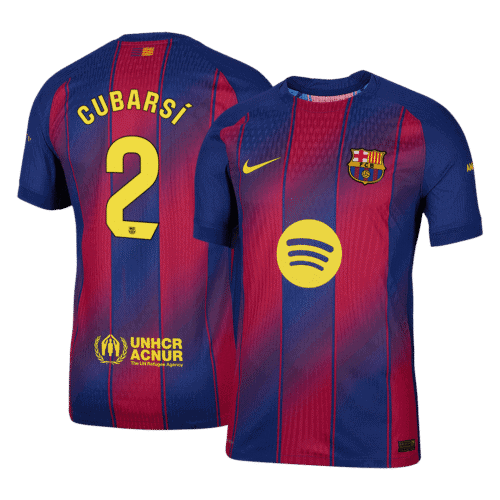 CUBARSÍ #2 Barcelona Home Authentic Soccer Jersey 2025/26