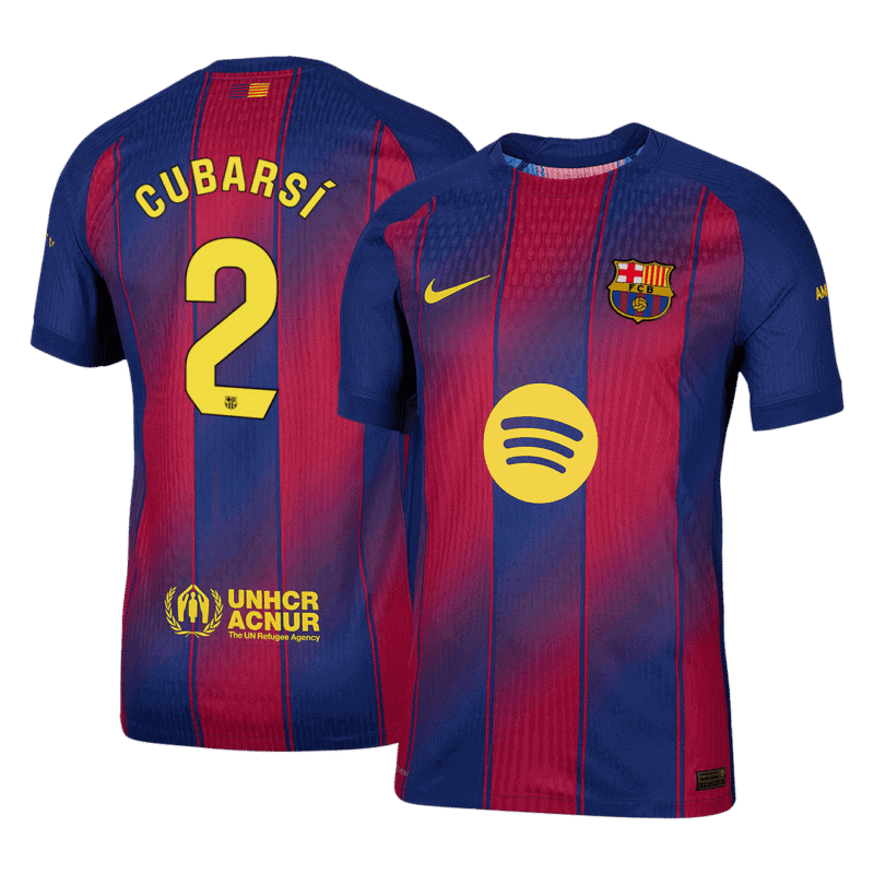 CUBARSÍ #2 Barcelona Home Authentic Soccer Jersey 2025/26