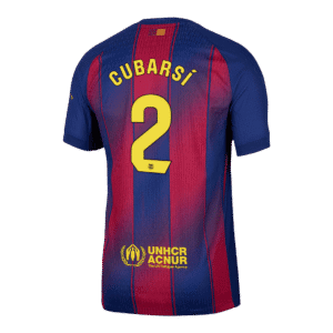 CUBARSÍ #2 Barcelona Home Authentic Soccer Jersey 2025/26