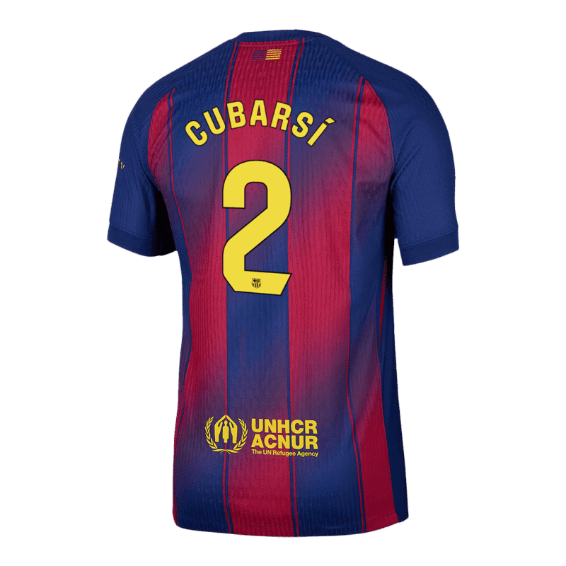 CUBARSÍ #2 Barcelona Home Authentic Soccer Jersey 2025/26