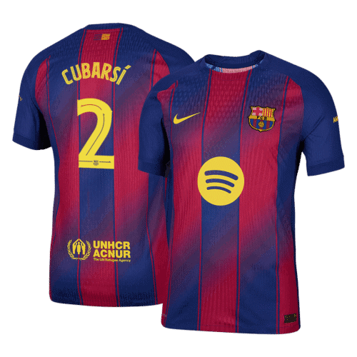 CUBARSÍ #2 Barcelona Home Authentic Soccer Jersey 2025/26 - UCL