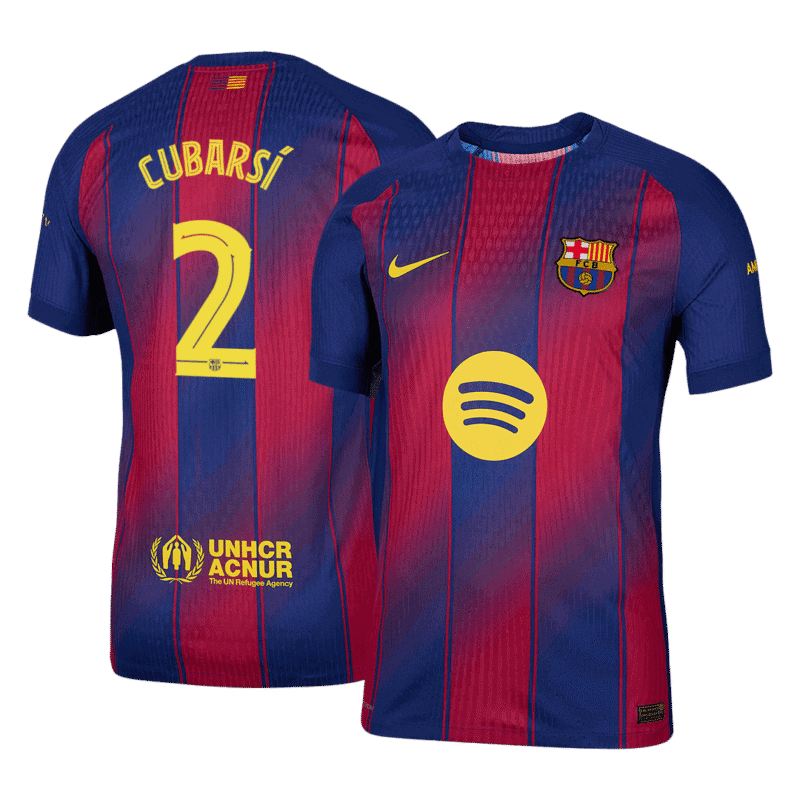 CUBARSÍ #2 Barcelona Home Authentic Soccer Jersey 2025/26 - UCL