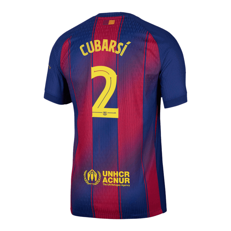 CUBARSÍ #2 Barcelona Home Authentic Soccer Jersey 2025/26 - UCL