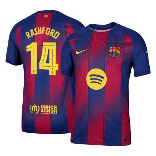 RASHFORD #14 Barcelona Home Authentic Soccer Jersey 2025/26 - UCL