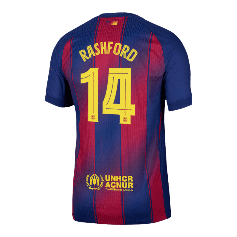 RASHFORD #14 Barcelona Home Authentic Soccer Jersey 2025/26 - UCL