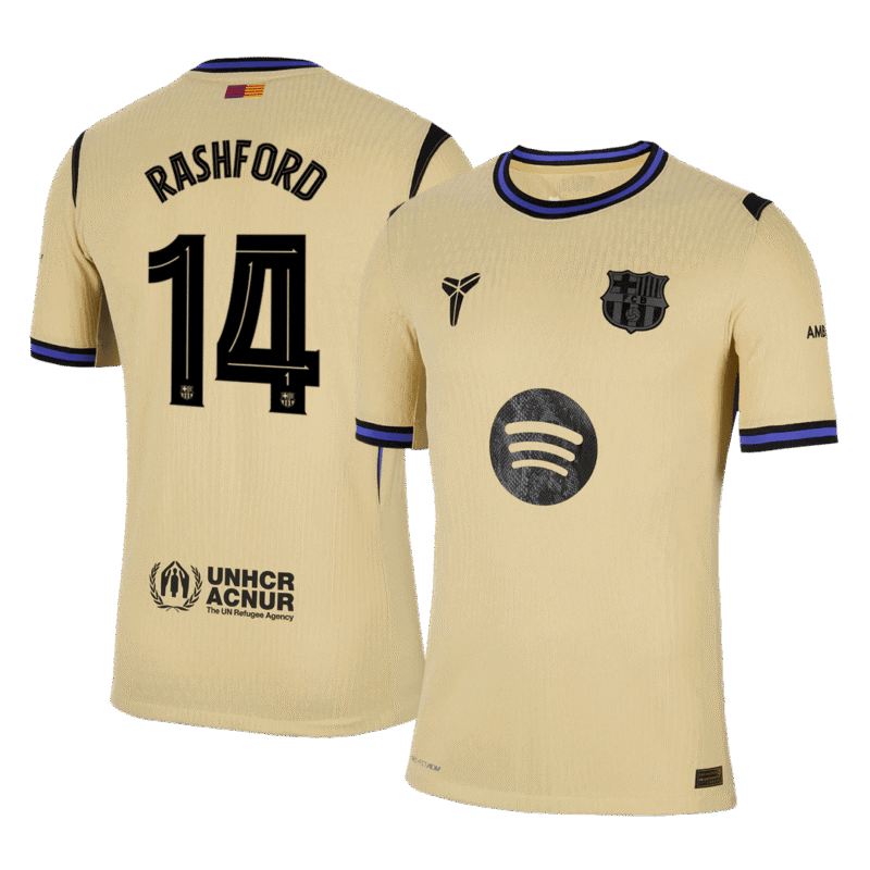 RASHFORD #14 Barcelona Away Authentic Soccer Jersey 2025/26 - UCL