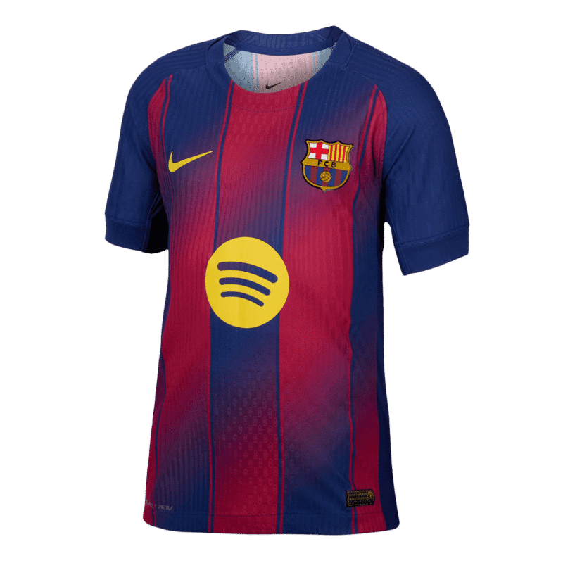 F.DE JONG #21 Barcelona Home Authentic Soccer Jersey 2025/26 - UCL