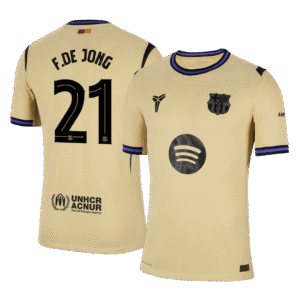 F.DE JONG #21 Barcelona Away Authentic Soccer Jersey 2025/26 - UCL