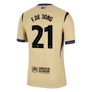 F.DE JONG #21 Barcelona Away Authentic Soccer Jersey 2025/26 - UCL