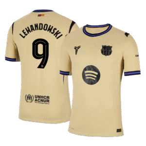 LEWANDOWSKI #9 Barcelona Away Authentic Soccer Jersey 2025/26 - UCL
