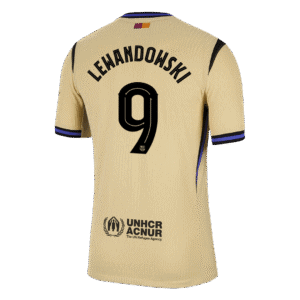 LEWANDOWSKI #9 Barcelona Away Authentic Soccer Jersey 2025/26 - UCL