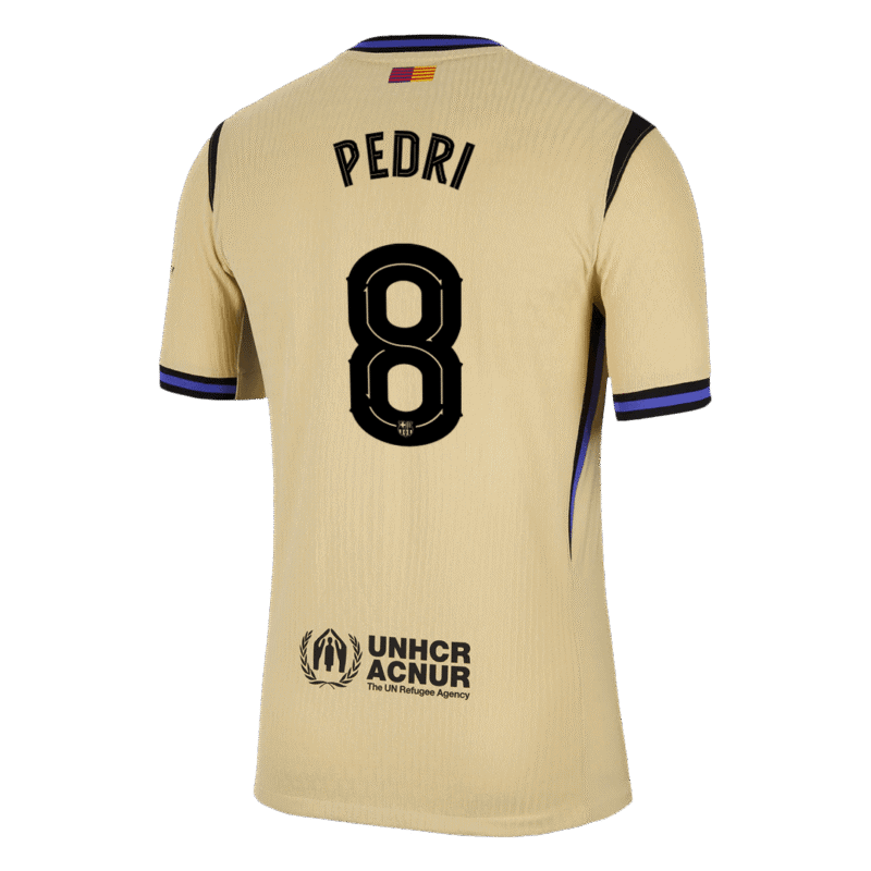 PEDRI #8 Barcelona Away Authentic Soccer Jersey 2025/26 - UCL