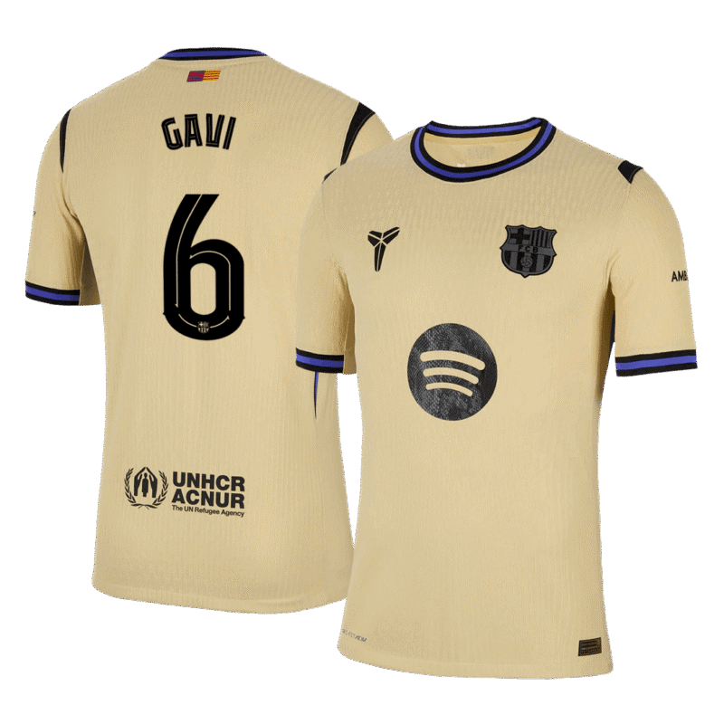 GAVI #6 Barcelona Away Authentic Soccer Jersey 2025/26 - UCL