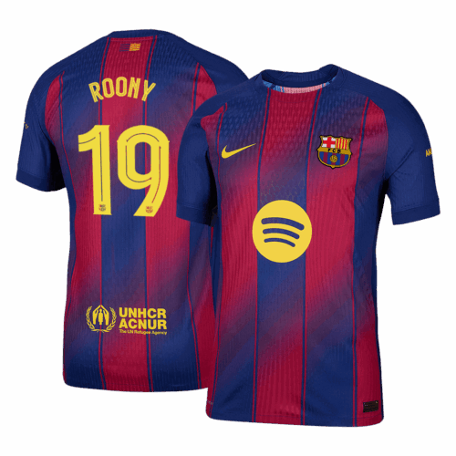 ROONY #19 Barcelona Home Authentic Soccer Jersey 2025/26 - UCL