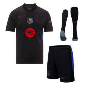 Barcelona Away Jerseys Full Kit 2024/25 - Spotify Logo Without Text