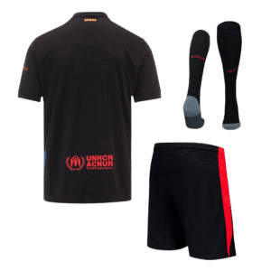 Barcelona Away Jerseys Full Kit 2024/25 - Spotify Logo Without Text