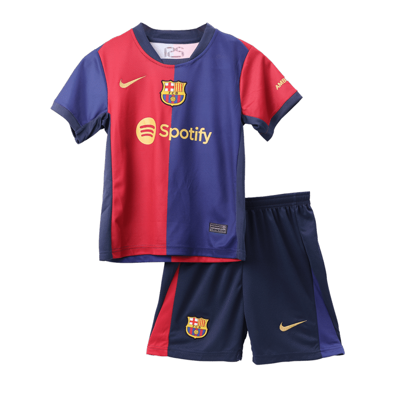 Barcelona Home Kids Soccer Jerseys Kit 2024/25