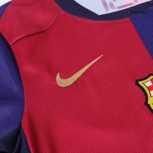 Barcelona Home Kids Soccer Jerseys Kit 2024/25 Spotify Logo Without Text