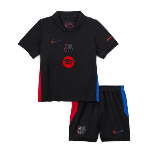 Barcelona Away Kids Soccer Jerseys Kit 2024/25 - Spotify Logo Without Text