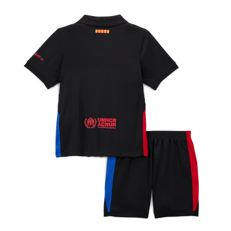 Barcelona Away Kids Soccer Jerseys Kit 2024/25 - Spotify Logo Without Text