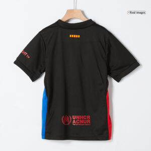 Barcelona Away Kids Soccer Jerseys Kit 2024/25 - Spotify Logo Without Text