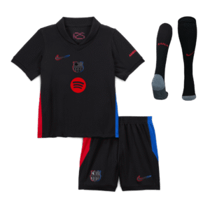 Barcelona Away Kids Soccer Jerseys Full Kit 2024/25 - Spotify Logo Without Text