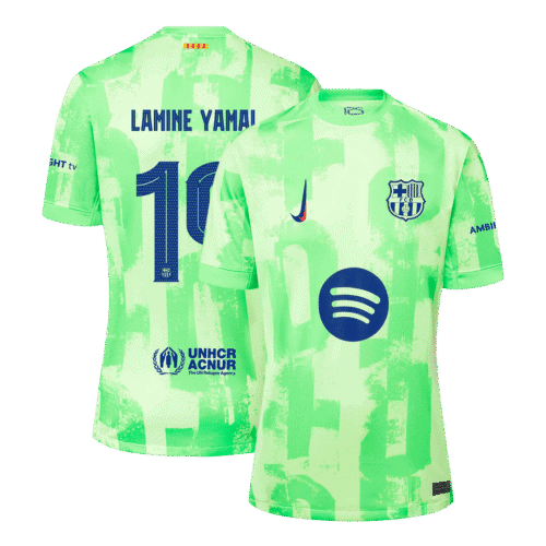 LAMINE YAMAL #19 Barcelona Third Away Soccer Jersey 2024/25 - UCL（Spotify Logo Without Text）