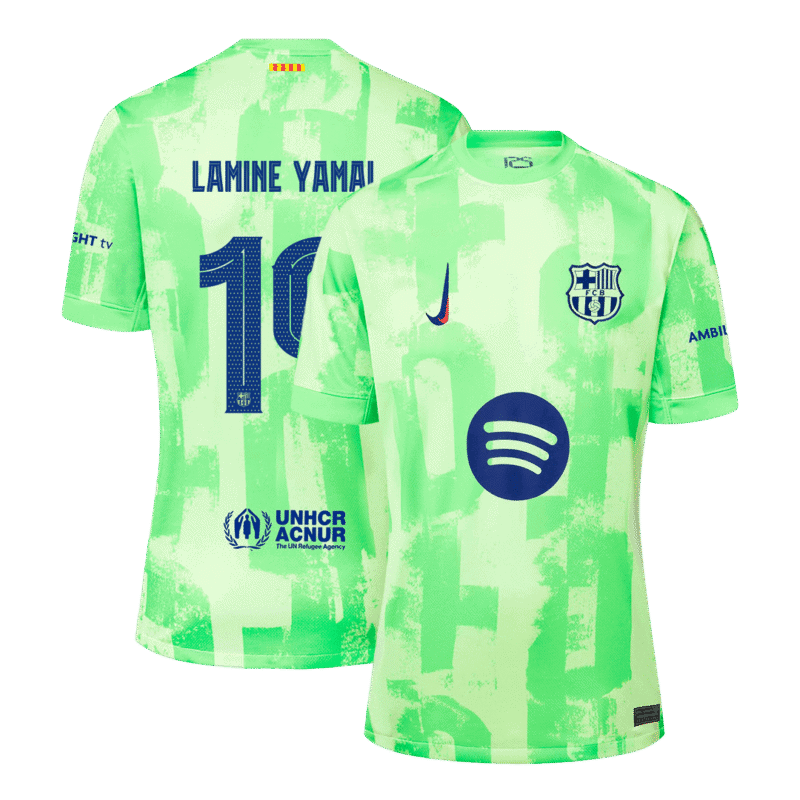 LAMINE YAMAL #19 Barcelona Third Away Soccer Jersey 2024/25 - UCL（Spotify Logo Without Text）
