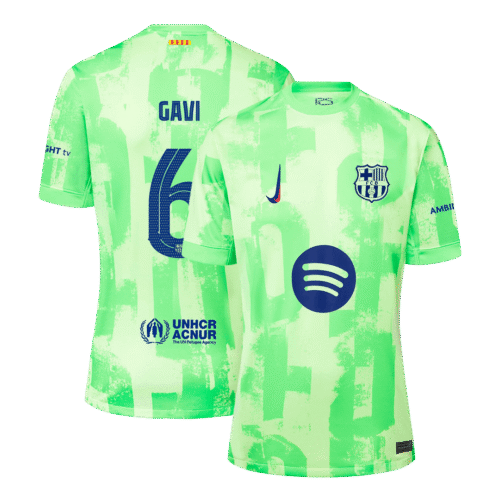 GAVI #6 Barcelona Third Away Soccer Jersey 2024/25 - UCL（Spotify Logo Without Text）